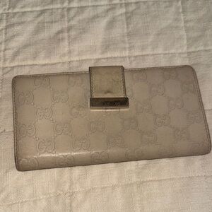 Gucci Taupe Embossed Wallet